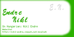 endre nikl business card